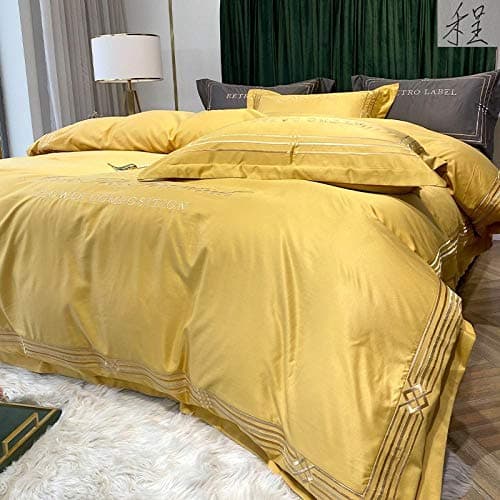 Doppelseitiger Sommer-Bettbezug aus europäischer Eisseide, kühlend & wendbar – 4‑teiliges Set 200×230 cm für 1,5 m Bett