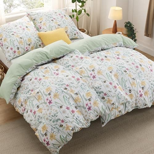 BEDSURE Bettwäsche-Set 135x200 (4-teilig) – Wendebettwäsche OEKO-TEX STANDARD 100 mit Reißverschluss, 2×80x80 Kissenbezü