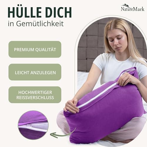 NatureMark Jersey Kissenbezüge – weich & atmungsaktiv, hautfreundlich – 40x40 cm, Anthrazit