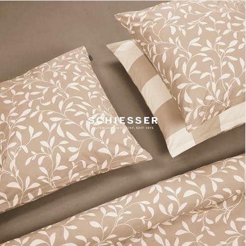 Schiesser Spannbettlaken Jessi – 100% gekämmte Baumwolle aus nachhaltiger Produktion | 180–190×200 cm, Matratzenhöhe bis