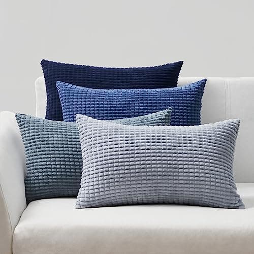 Topfinel Kissenbezüge 40x40 cm 4er-Set Rosa – Cord-Optik, flauschig, GRS‑zertifiziert