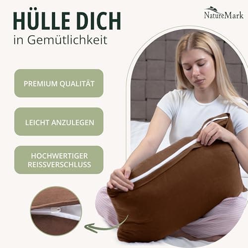 NatureMark Jersey Kissenbezüge – weich & atmungsaktiv, hautfreundlich – 40x40 cm, Anthrazit