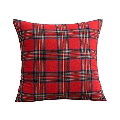Kissenbezug Weihnachten 2er Set kariert 45×45 cm