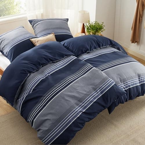 BEDSURE Bettwäsche-Set 135x200 (4-teilig) – Wendebettwäsche OEKO-TEX STANDARD 100 mit Reißverschluss, 2×80x80 Kissenbezü