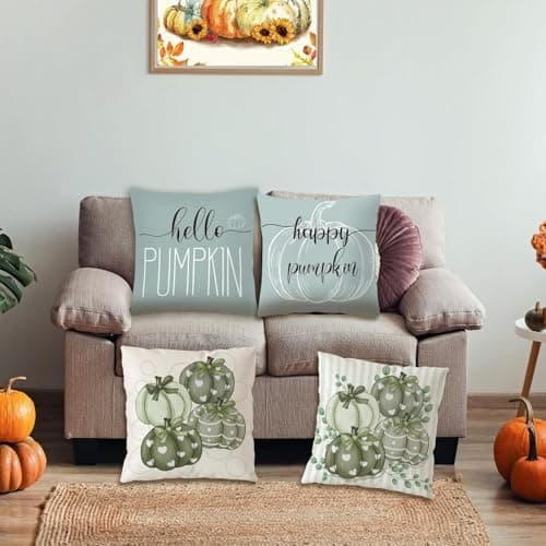 Aitsite 4er-Pack Weihnachts-Kissenbezüge 45 x 45 cm – Winterliche Dekoration für Sofa & Wohnzimmer