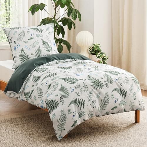 BEDSURE Bettwäsche-Set 135x200 (4-teilig) – Wendebettwäsche OEKO-TEX STANDARD 100 mit Reißverschluss, 2×80x80 Kissenbezü