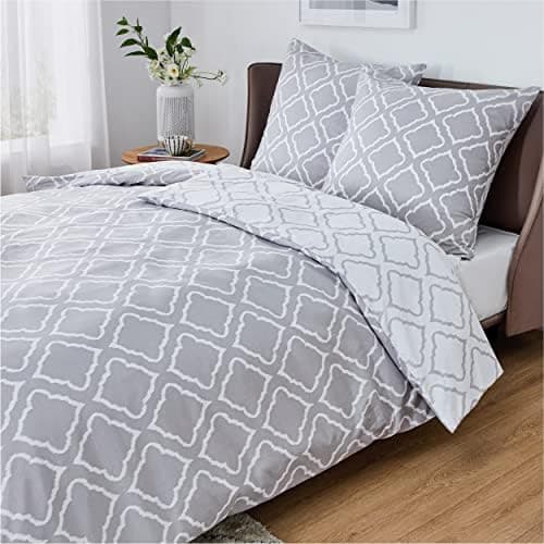 BEDSURE Bettwäsche-Set 135x200 (4-teilig) – Wendebettwäsche OEKO-TEX STANDARD 100 mit Reißverschluss, 2×80x80 Kissenbezü