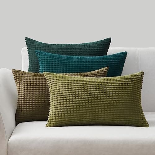 Topfinel Kissenbezüge 40x40 cm 4er-Set Rosa – Cord-Optik, flauschig, GRS‑zertifiziert