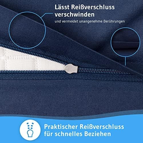 Bettwäsche 135x200 – 100% Renforce Baumwolle (OEKO-TEX STANDARD 100) | Set: Bettbezug 135x200 + Kissenbezug 80x80