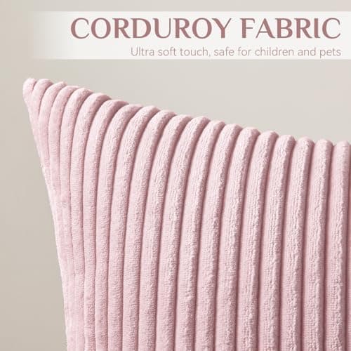 Softalker Kissenbezug 40x40 cm – 2er Set flauschig rosa, Dekokissenbezug für Sofa, Wohnzimmer & Schlafzimmer