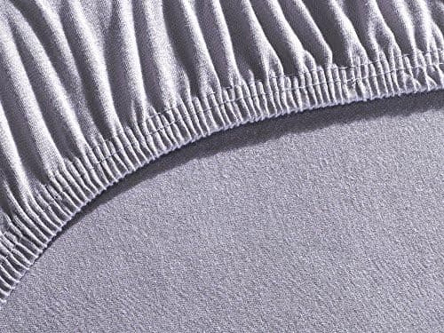 Jersey-Spannbettlaken 100% Baumwolle – 90–100×200 cm, für Matratzen bis 25 cm (Steghöhe bis 23 cm), Beige