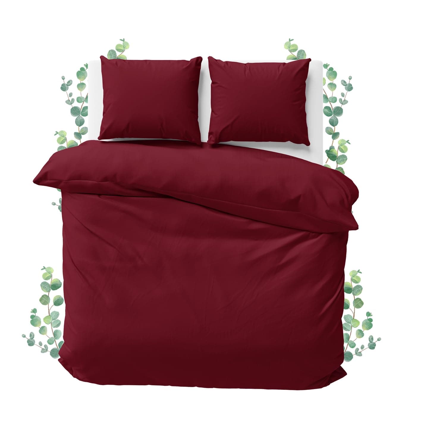 JACOBSON Bettwäsche-Set 3-teilig 155x220 cm + 2x80x80 cm – 100% Baumwolle Perkal