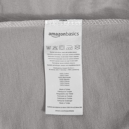 Amazon Basics Spannbettlaken – 100% Baumwolle (Jersey), 120 x 200 cm für Matratzen bis 30 cm