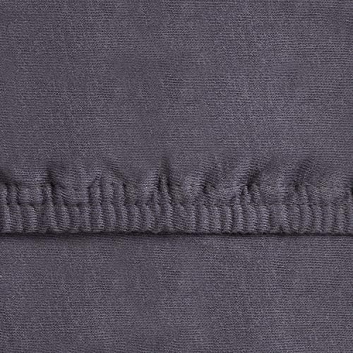 NatureMark Spannbettlaken / Spannbetttuch 100% Baumwolle, anthrazit – 90 x 200 bis 100 x 200 cm