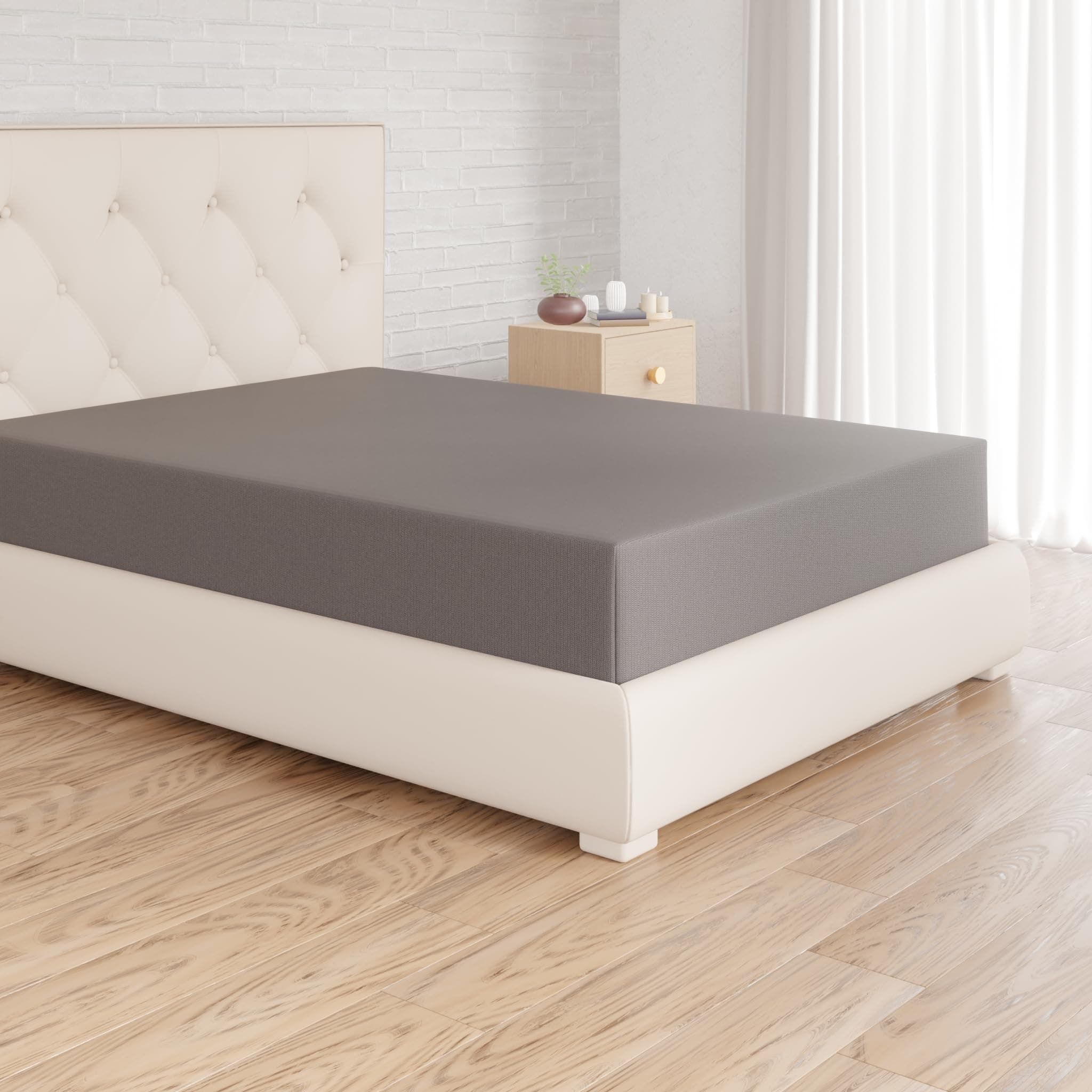 Amazon Basics Spannbettlaken – 100% Baumwolle (Jersey), 120 x 200 cm für Matratzen bis 30 cm