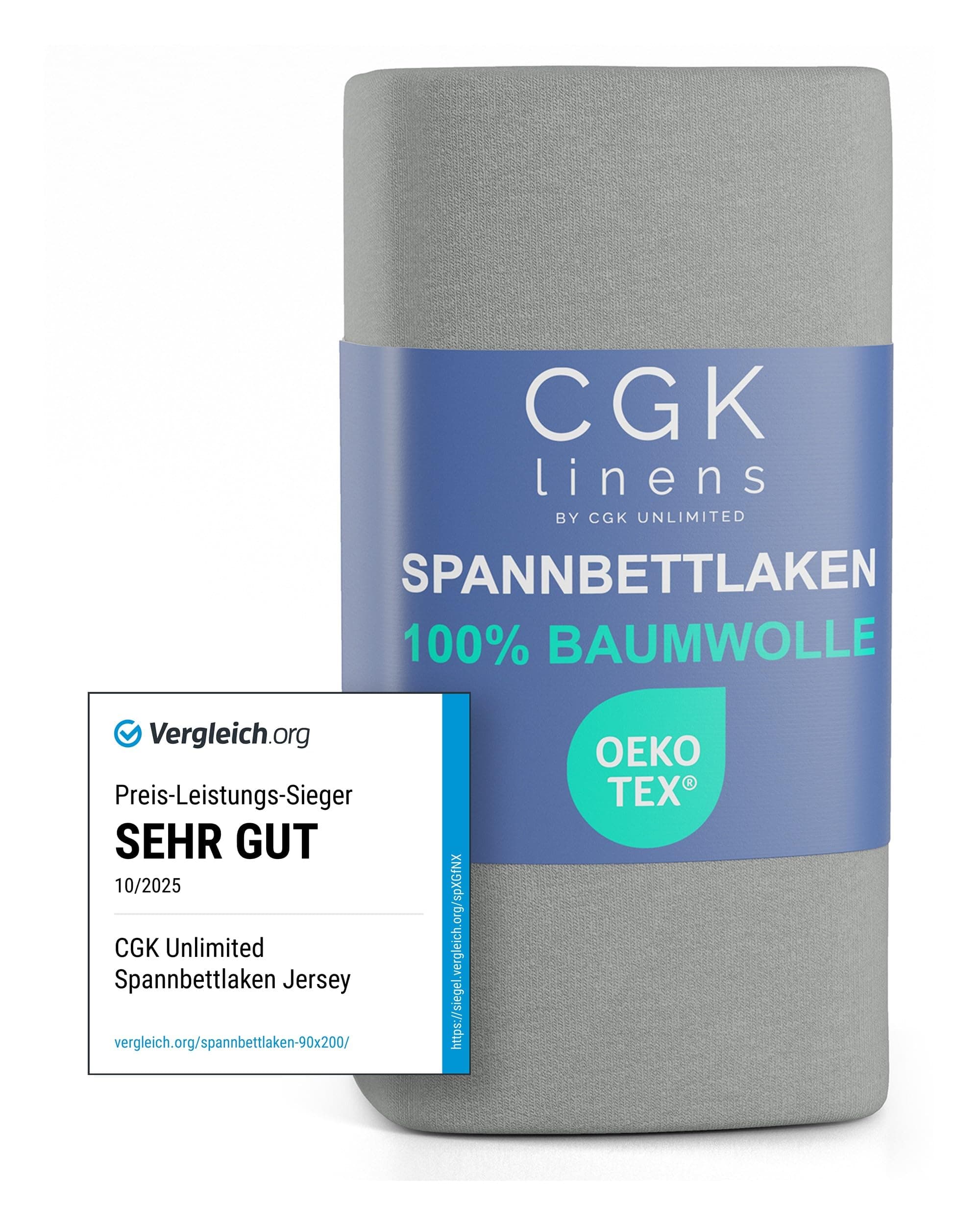 Spannbettlaken Jersey 140x200 cm – 100% Baumwolle, weich & atmungsaktiv – Rundumgummi für Matratzen bis 30 cm & Boxsprin