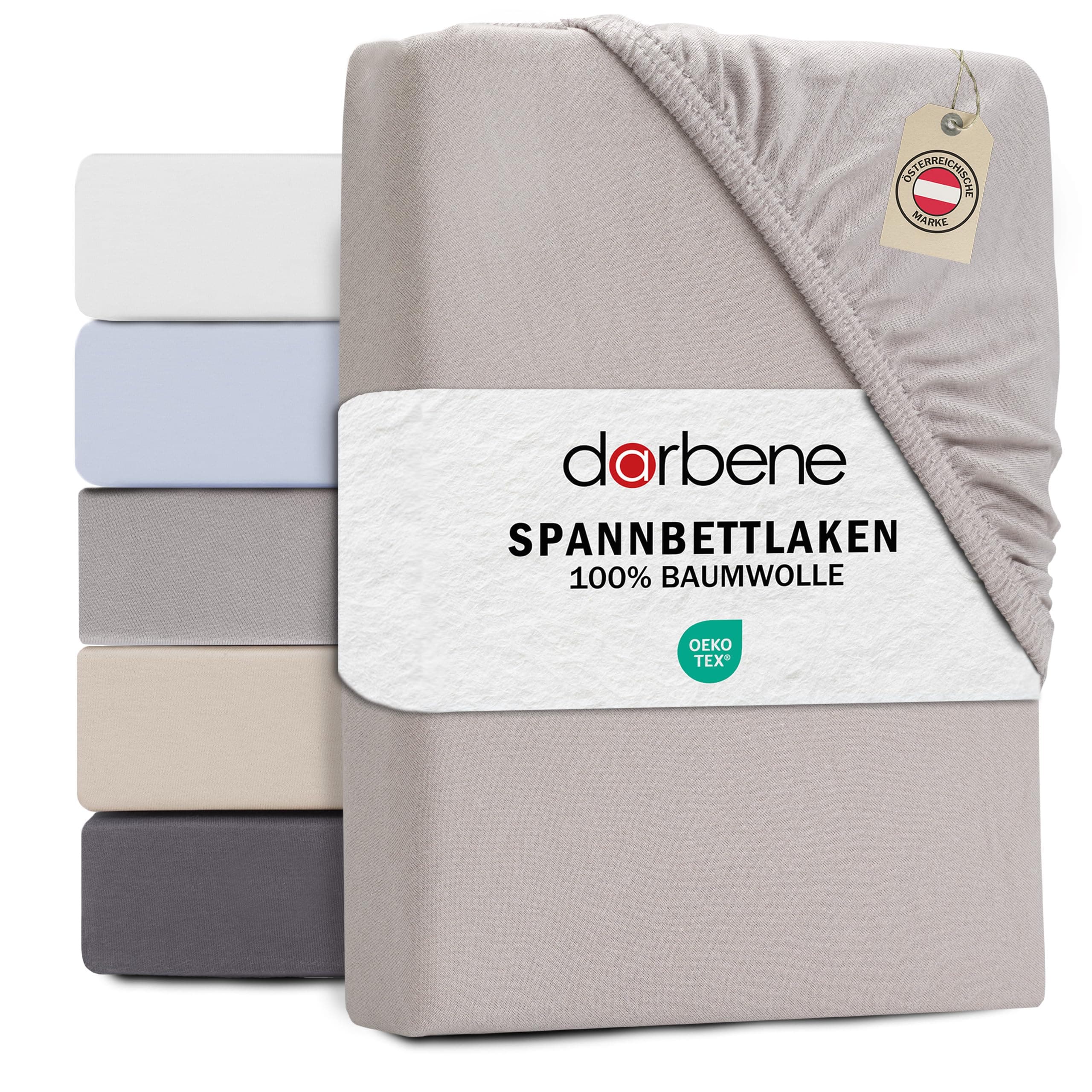 Spannbettlaken 140x200 cm – Jersey Baumwolle, Oeko‑TEX zertifiziert